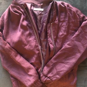 Maroon Mango Bomber Jacket